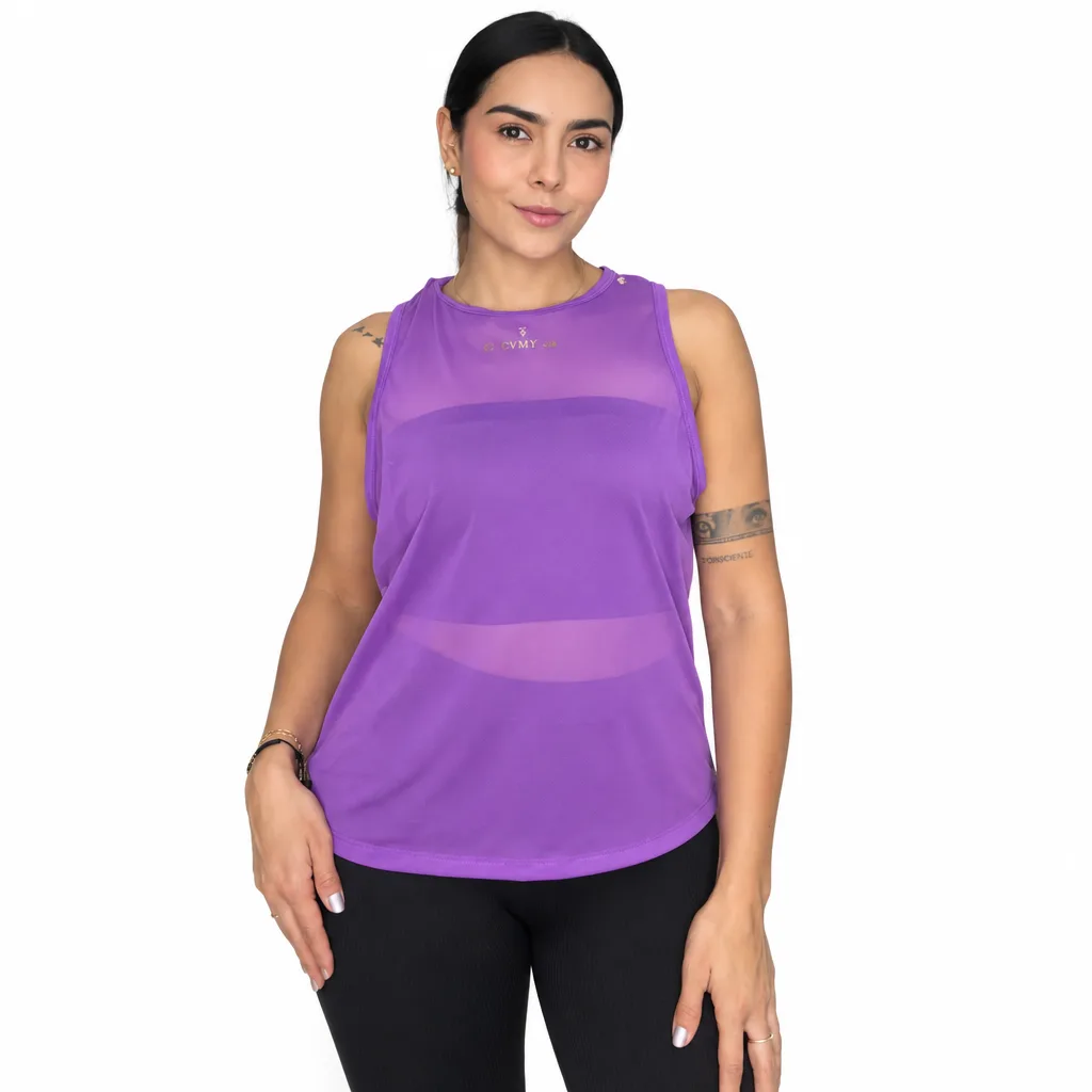 Camiseta Deportiva sin Mangas en Malla Transpirable