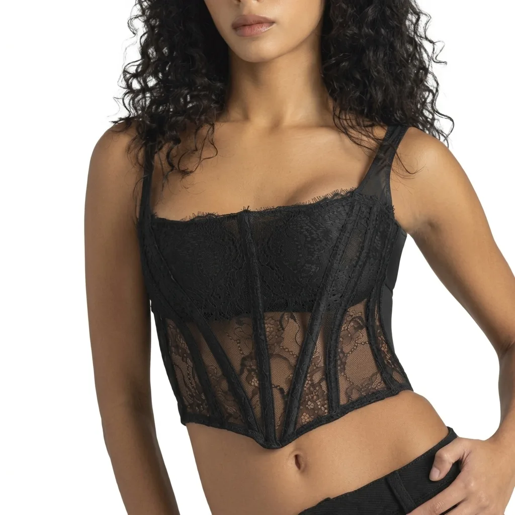 Corset Indira en Encaje Negro