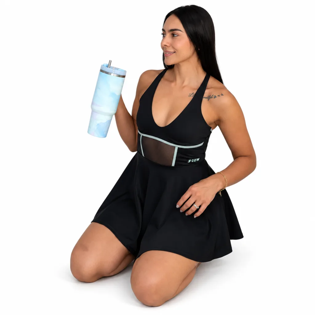 Vestido Deportivo con Panel de Malla