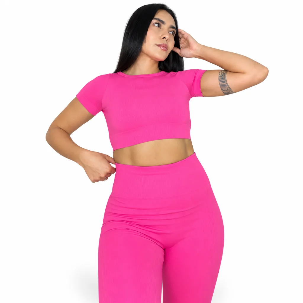 Conjunto Deportivo Seamless Fucsia