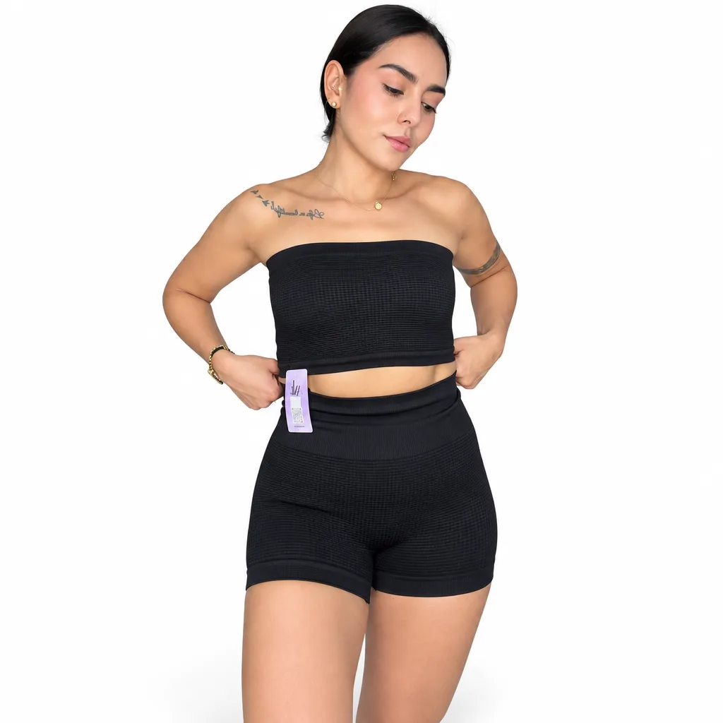 Set Deportivo Strapless Texturizado Gallaeta