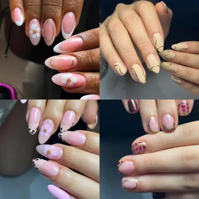 Manicure y pedicure con diseños