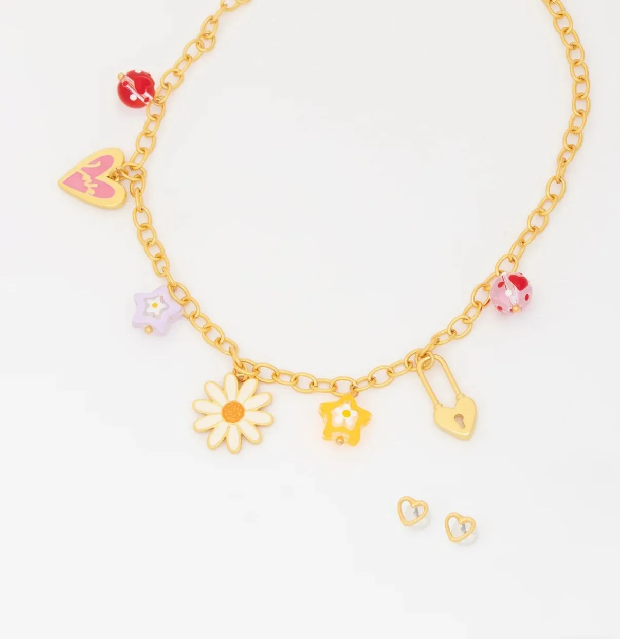 Collar Multicharms Margarita + Aretes