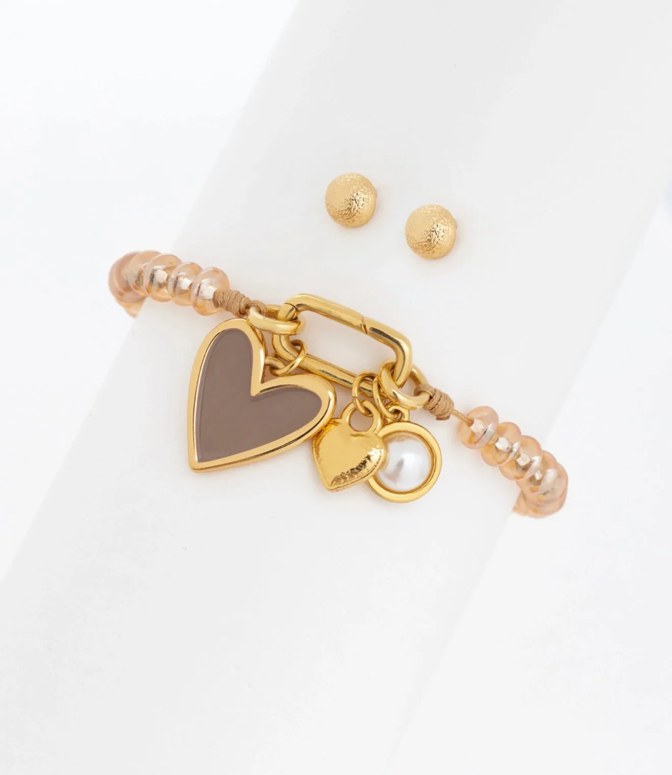 Pulsera Broche Charms + Aretes × 1