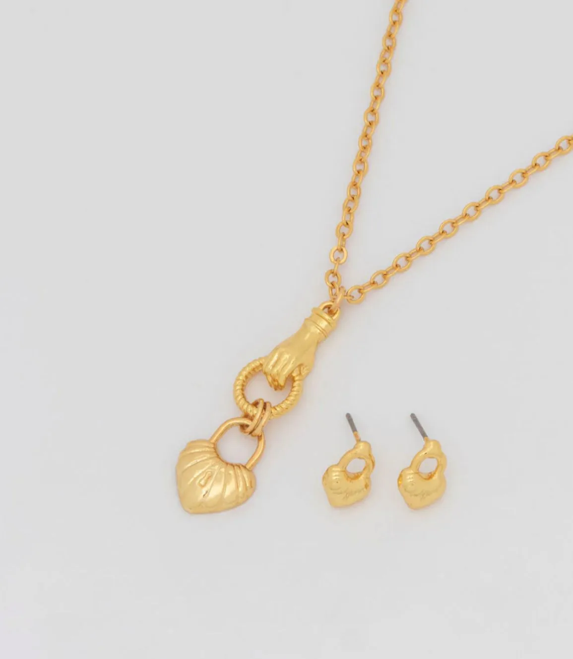 Collar + Aretes Amor y Contención