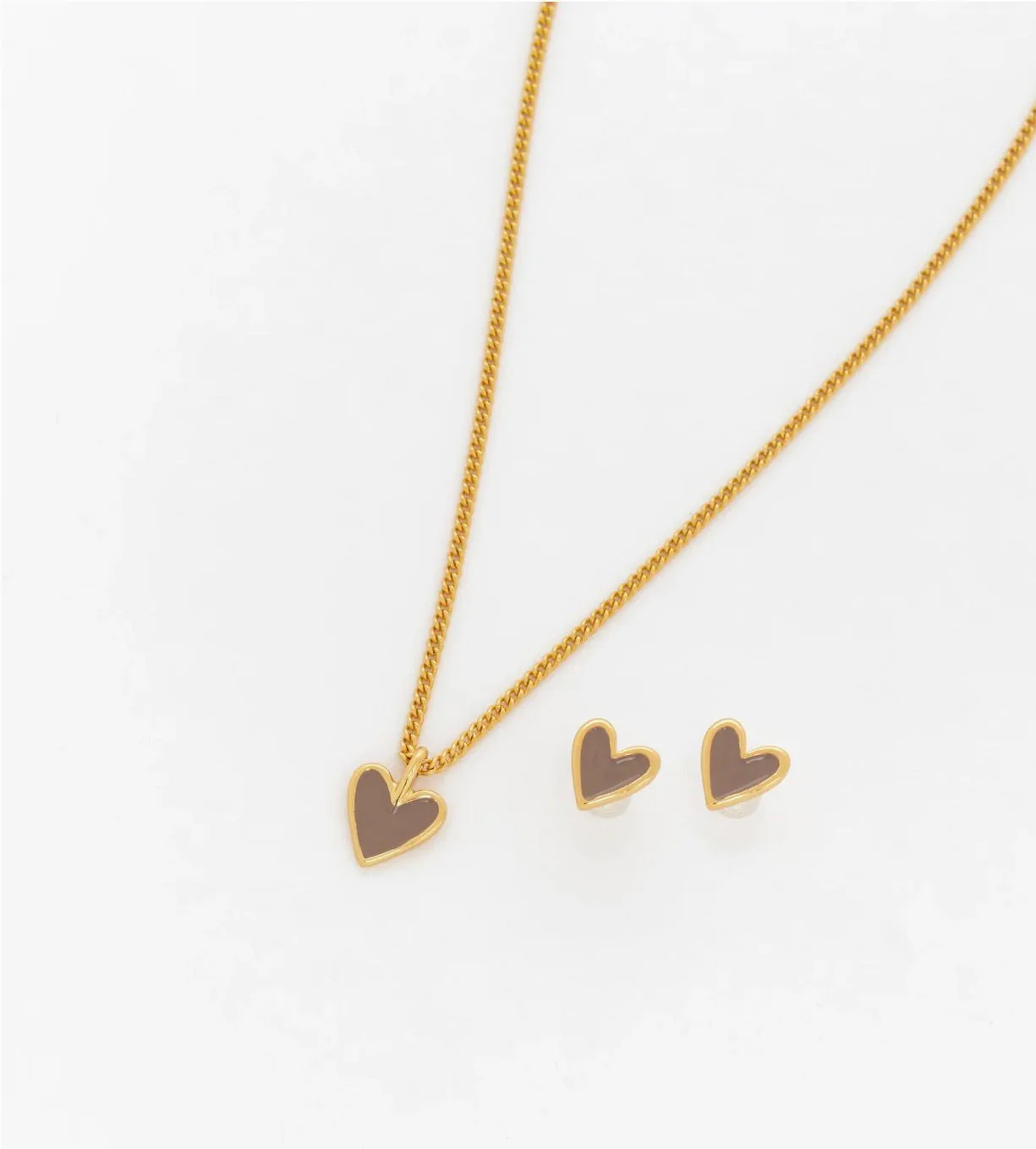 Set Cadena + Aretes Corazón × 1
