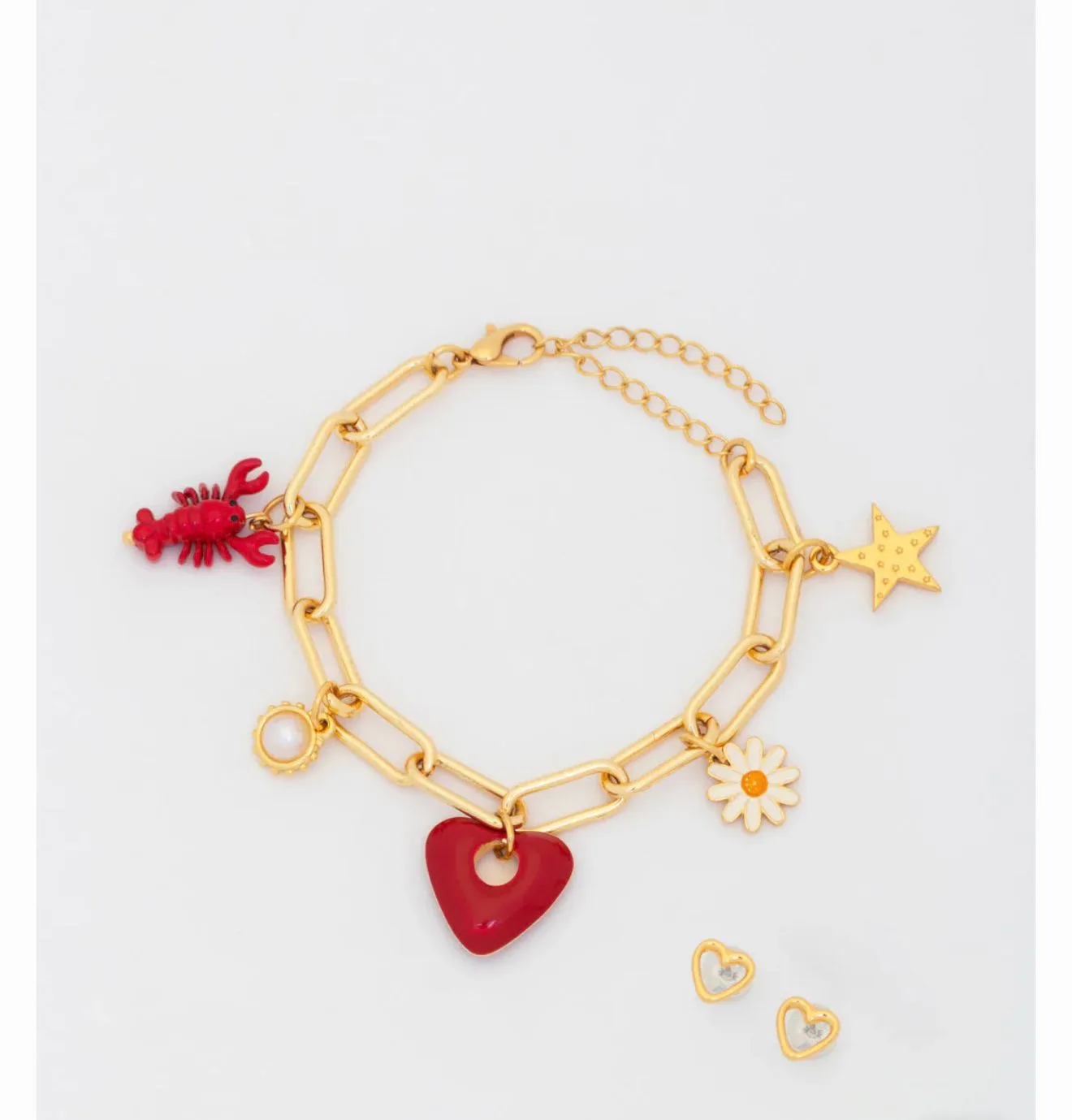 Pulsera Corazón Fiesta + Aretes