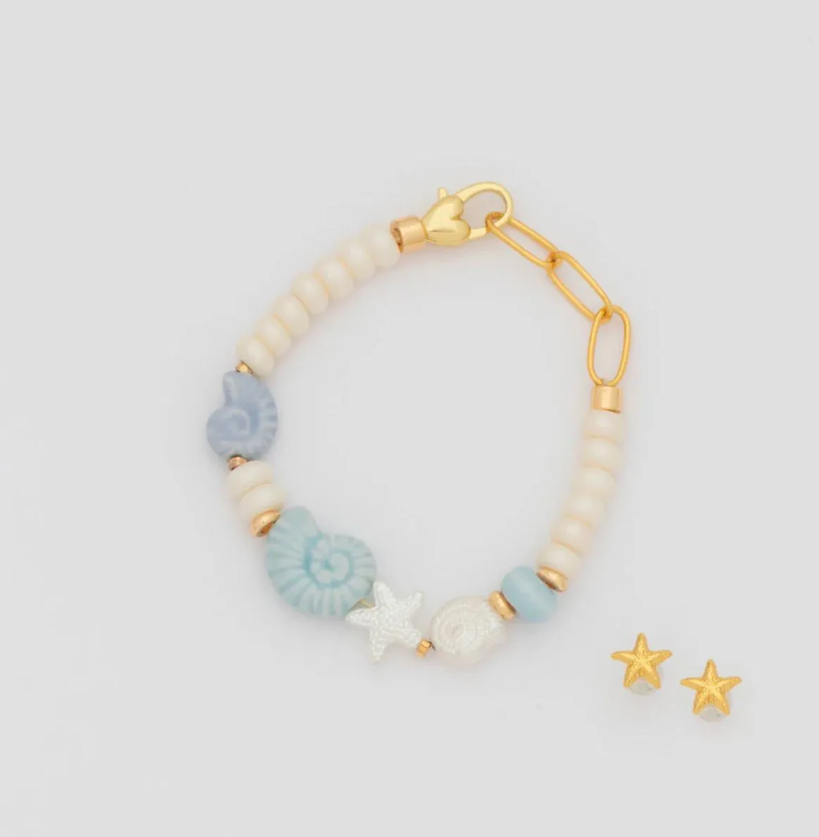 Pulsera Caracol + Aretes