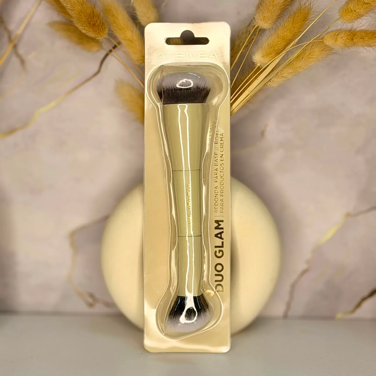 BROCHA DUO GLAM 2  PARA BASE/PRODUCTOS CREM ATENEA