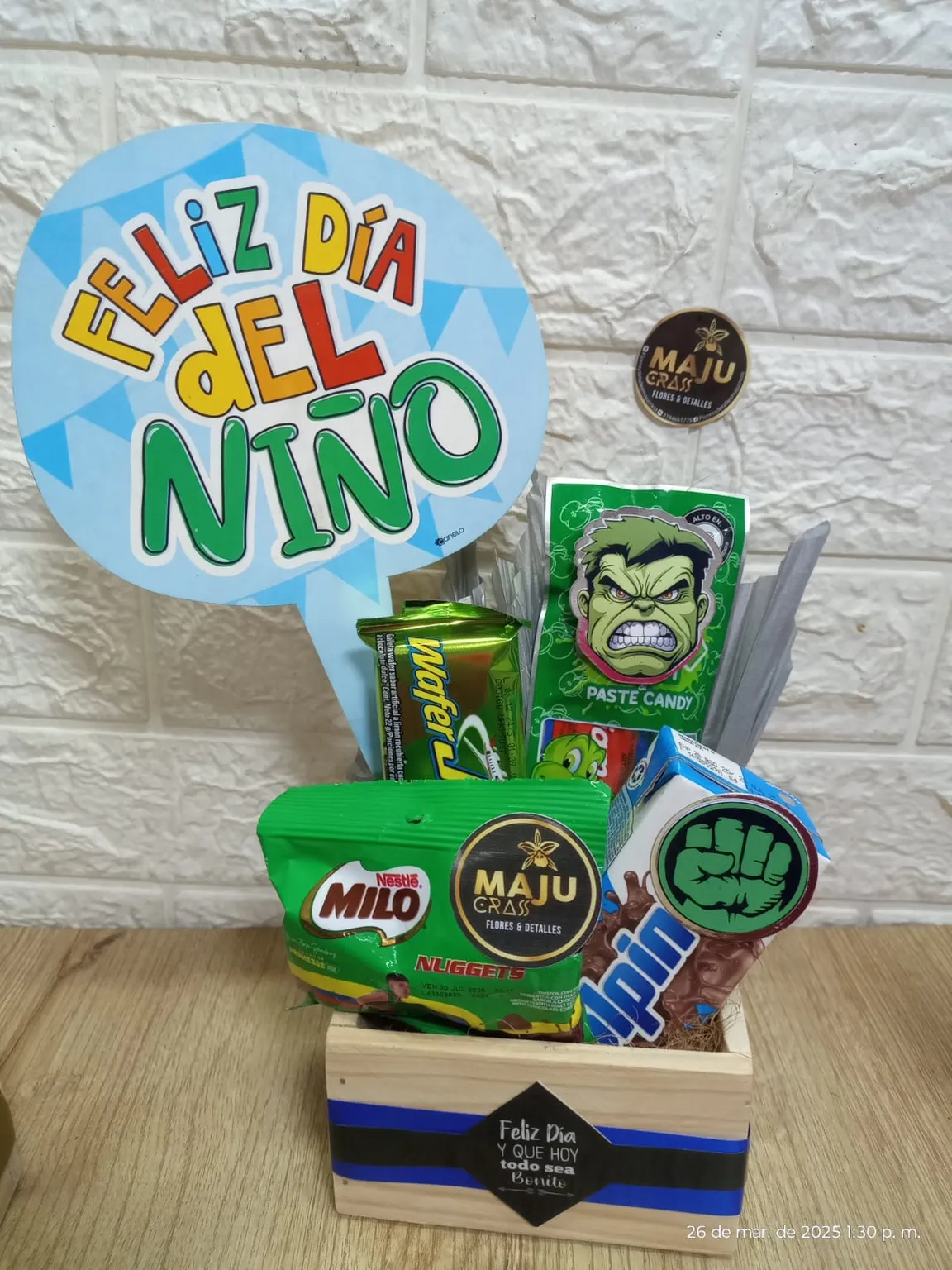 Caja de Regalo Feliz Día del Niño con Dulces y Sorpresas Héroes