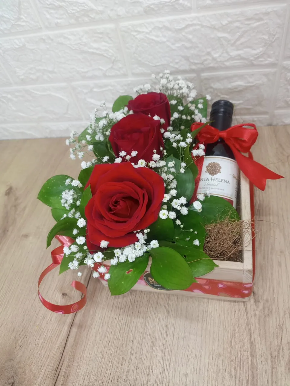 Caja Floral tres rosas