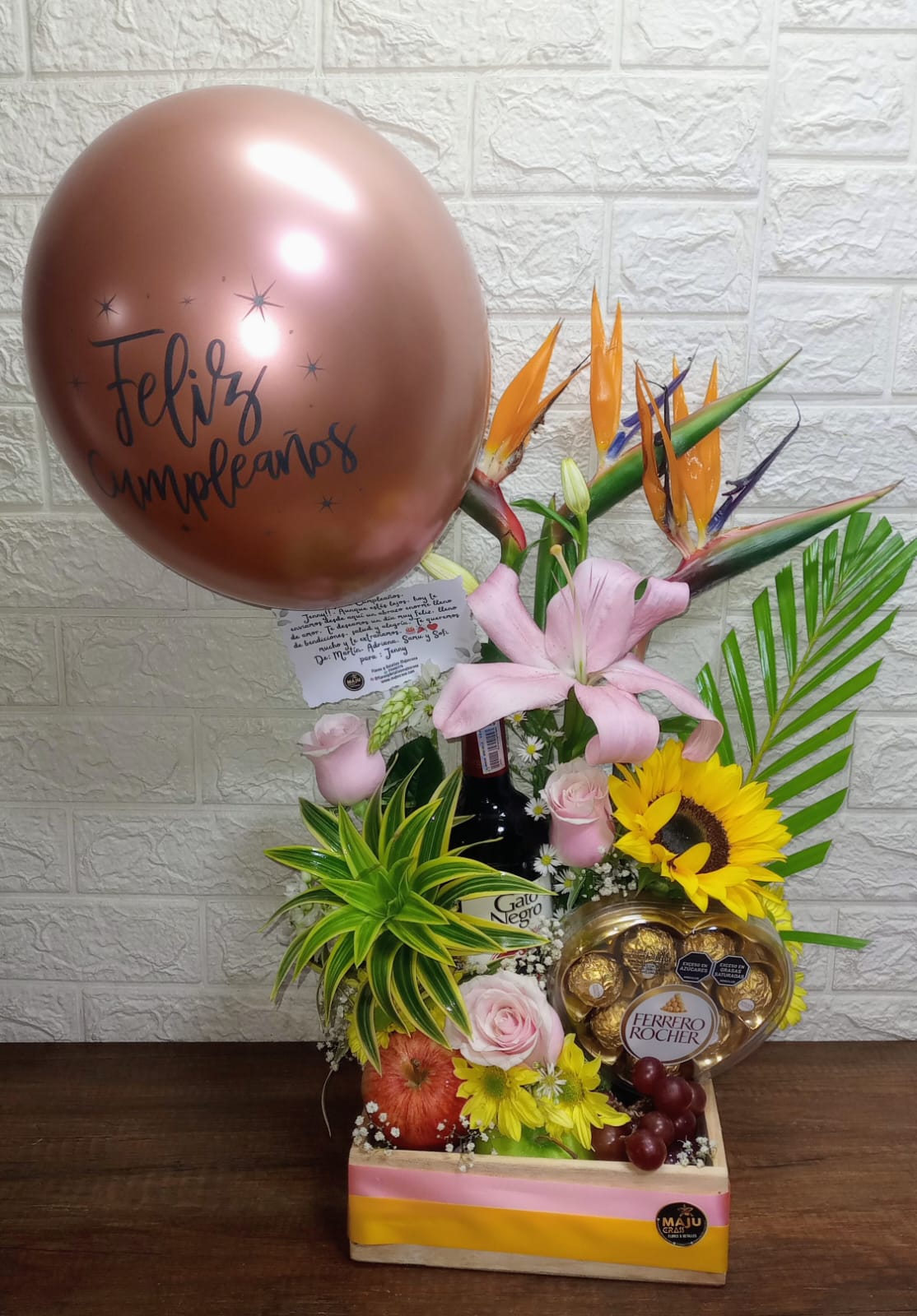 Arreglo Floral Vino
