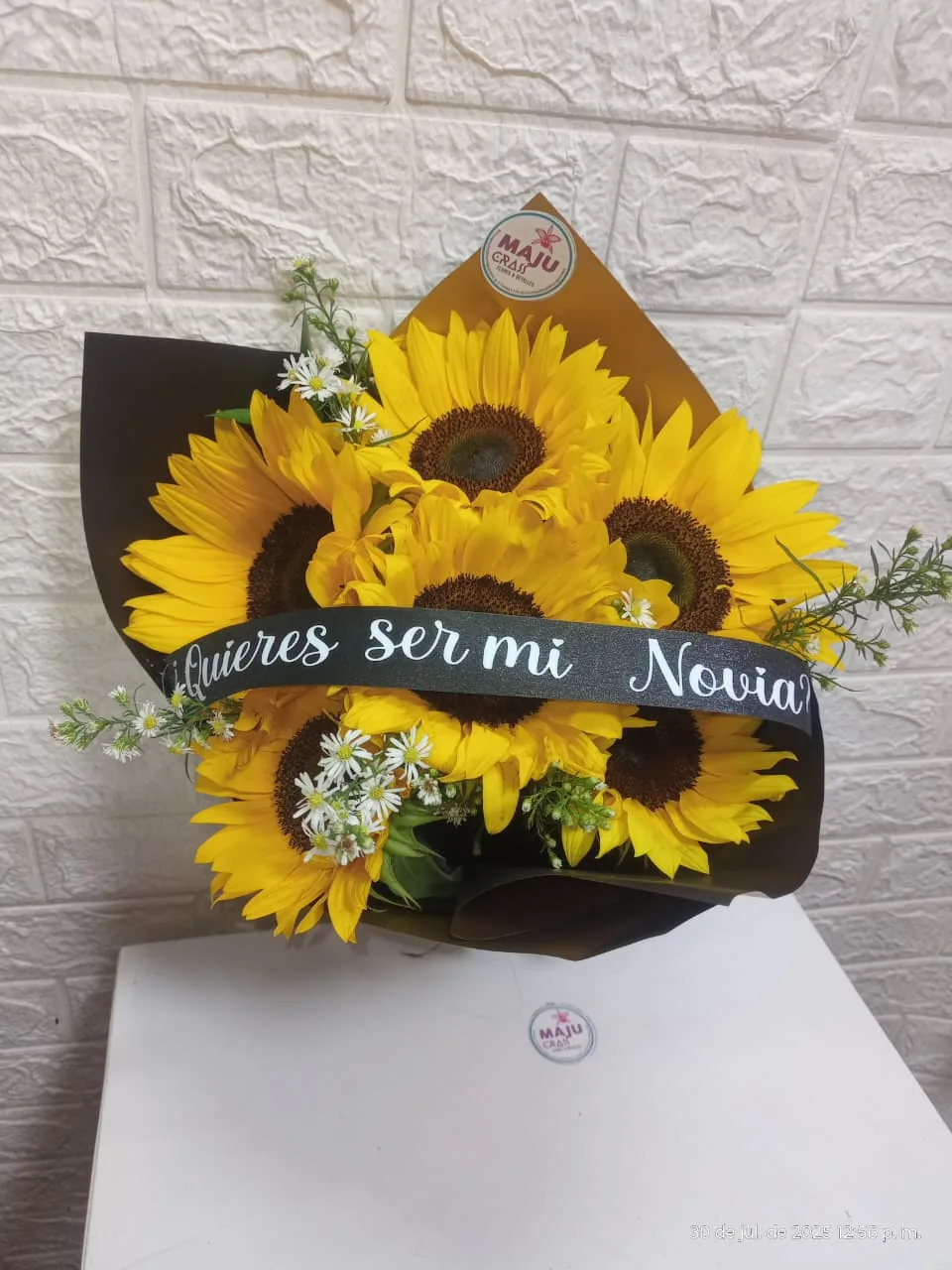 Ramo de Girasoles "Quieres ser mi Novia"
