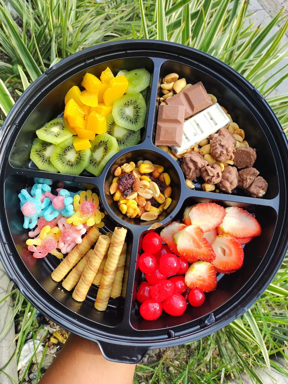 Contenedor de Snacks y Frutas Variados Premium