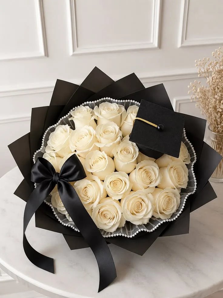 Ramo de Rosas Blancas  de Graduación