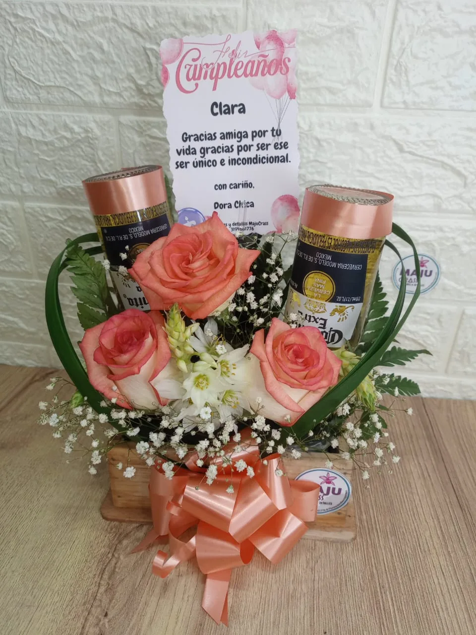 Flores y cerveza