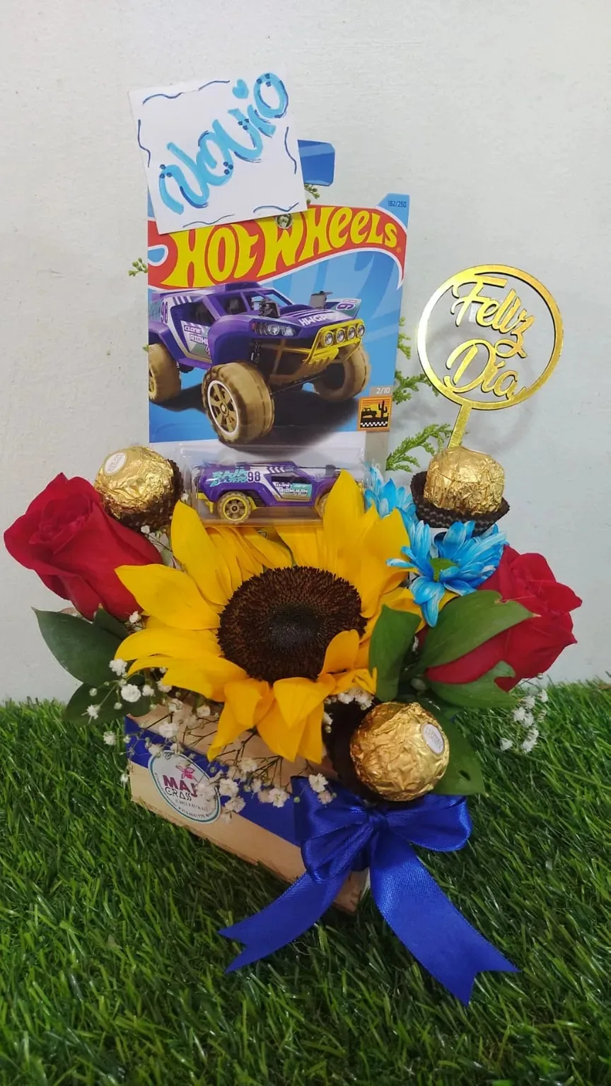 Ancheta Sorpresa Feliz Día con Carro Hot Wheels