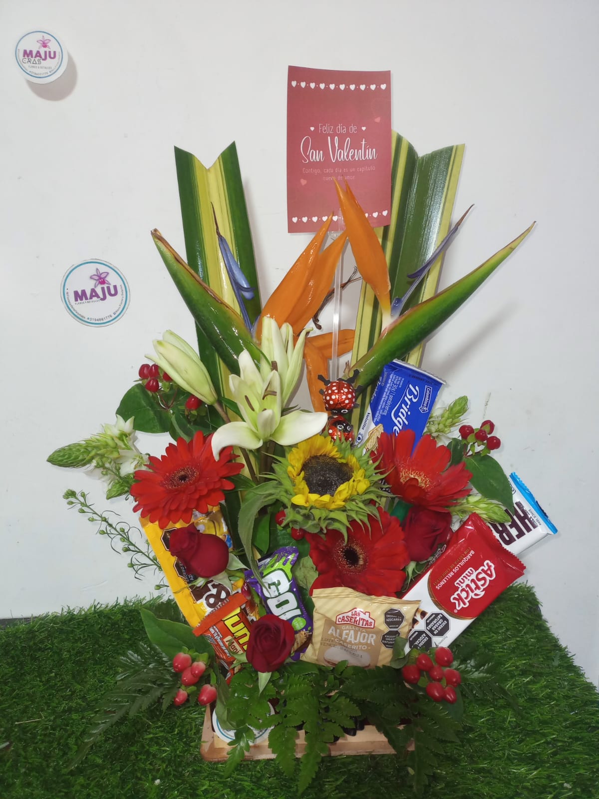 Ramo San Valentín Sorpresa Floral y Dulce