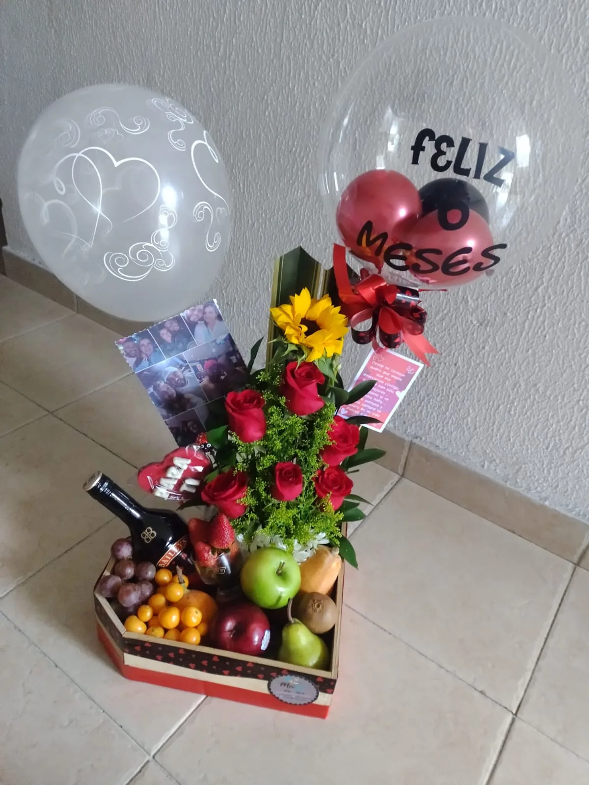 Cesta en shock floral