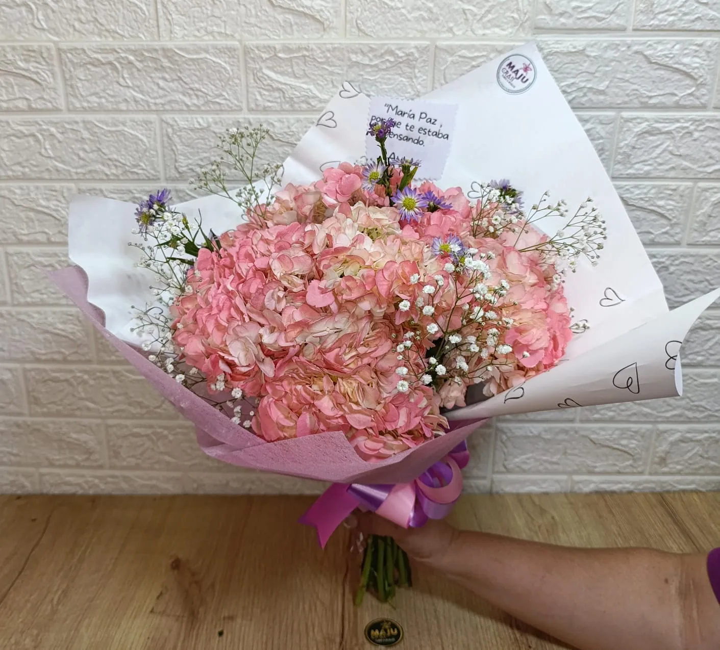 Ramo buchon de Hortensias