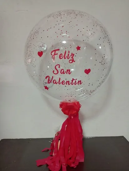 Globo Burbuja "Feliz San Valentín"
