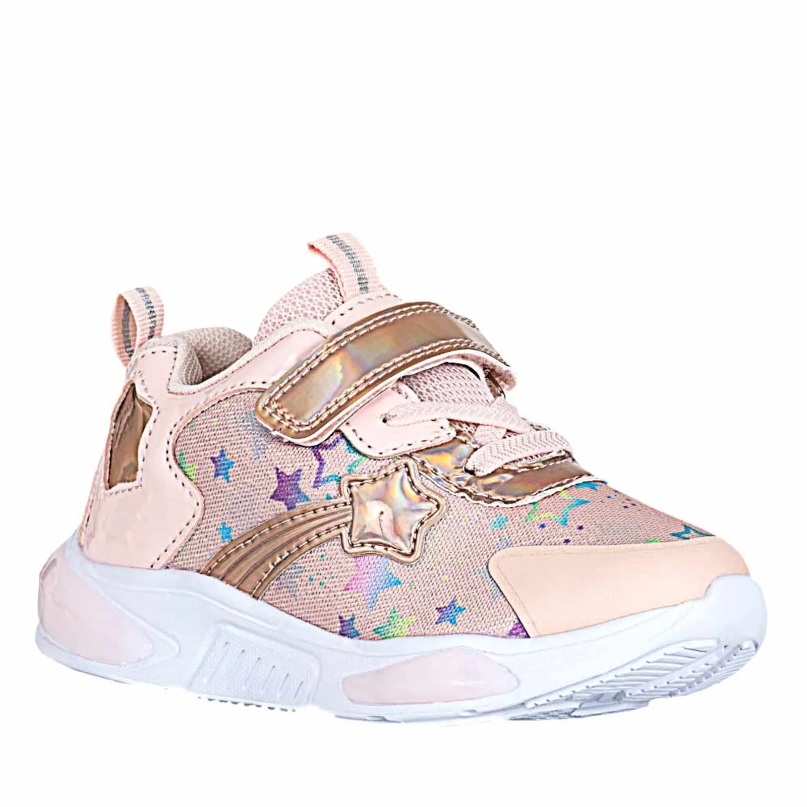 Zapatillas Infantiles Estrellas Mágicas Rosas con Luz
